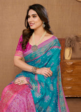 Regular Blue Colour Saree